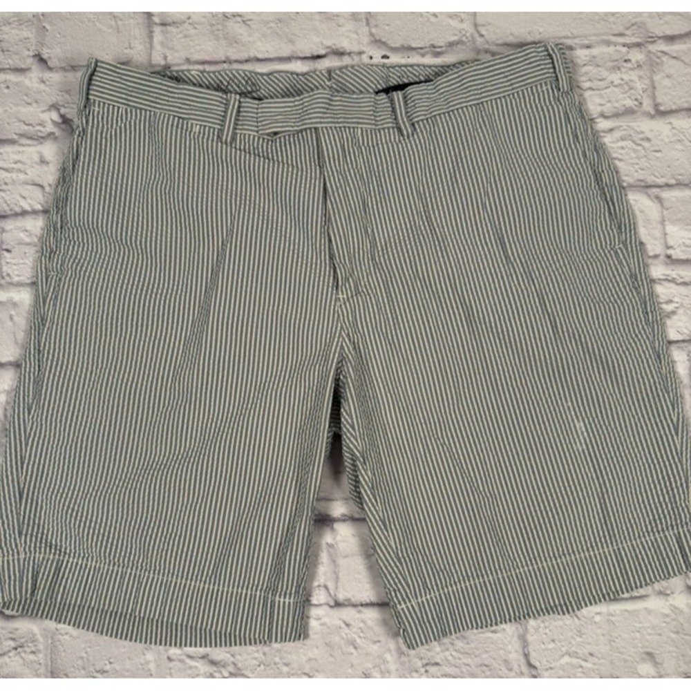 Polo Ralph Lauren Seersucker Chino Shorts Men 36 Blue White Stripe Suffield Fit - Picture 3 of 12